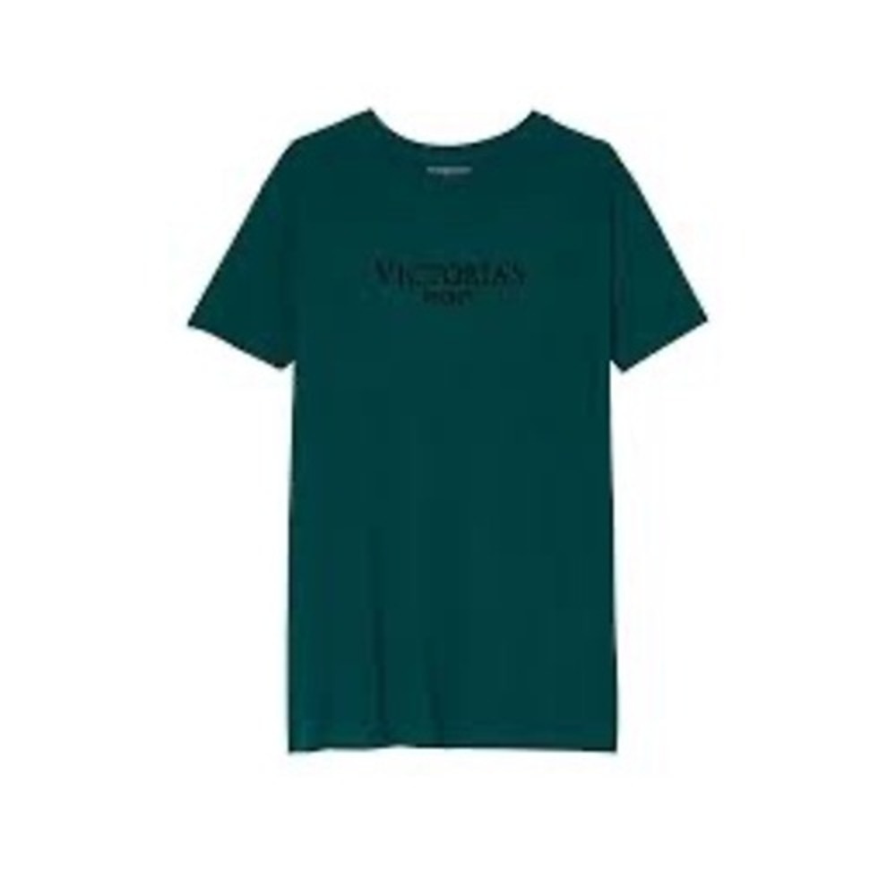 Victorias Secret Short Sleeve T-Shirt Pajama Sleep Dress‎ Size M/L Forest Green